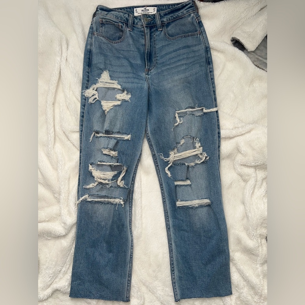 Hollister ripped mom jeans